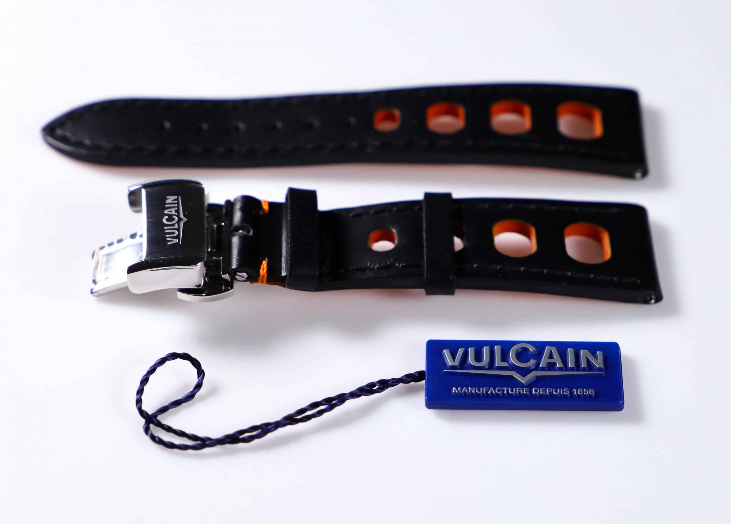 Vulcain Nautical 22MM Leather Strap with Vulcain Hang Tag - Rare Watch Parts
