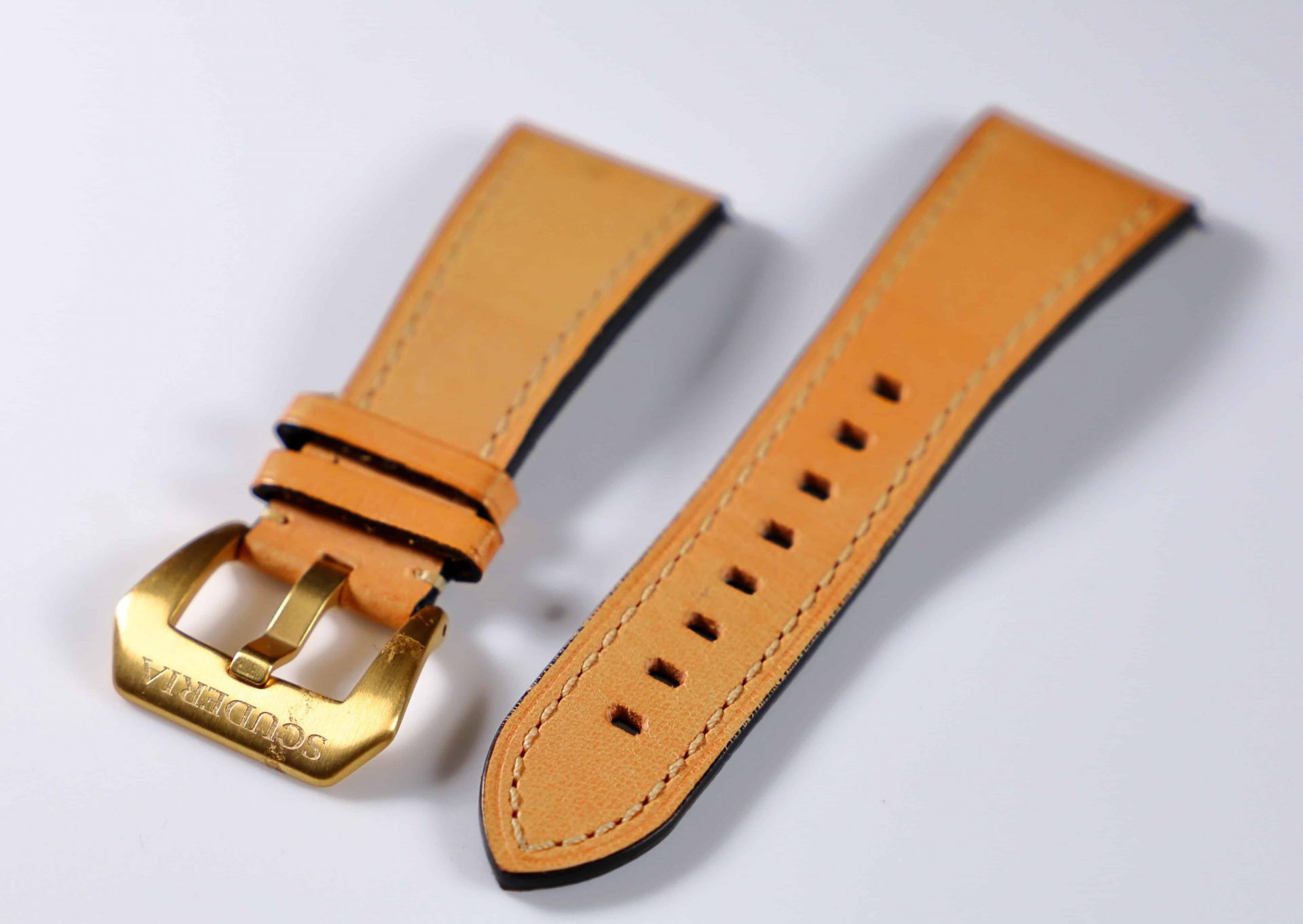 CT Scuderia Leather Strap with Scuderia Tang Buckle - Rare Watch Parts