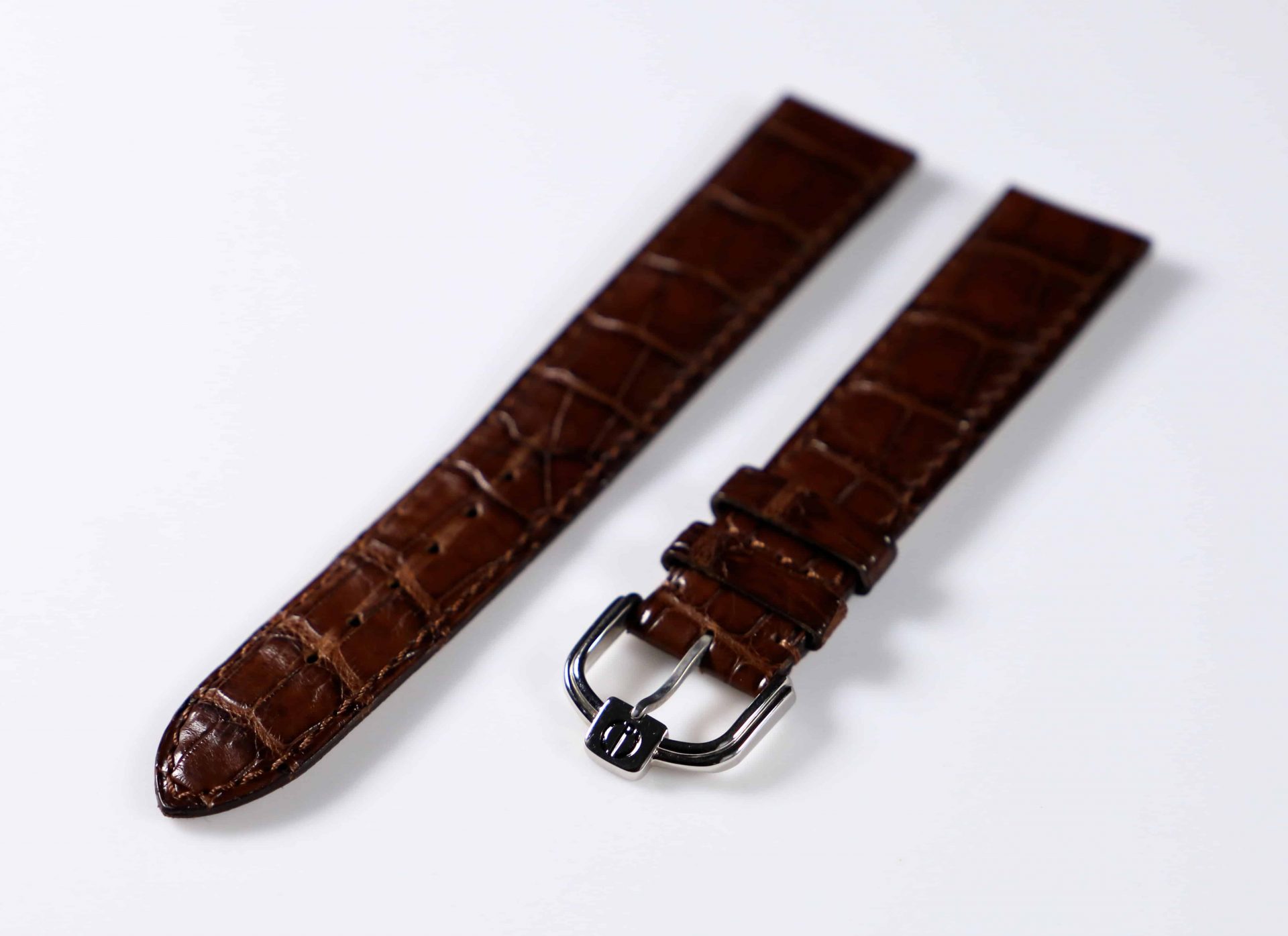 Dunhill 18MM Alligator Strap with Dunhill Tang Buckle - Rare Watch Parts