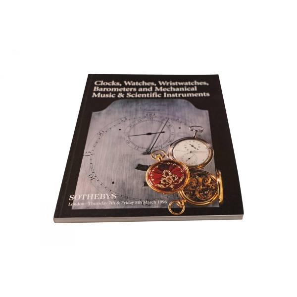 Sotheby's Important Clocks, Watches, Barometers And Mechanical Musical Instruments Landon March 8, 1996 Auction Catalog - Rare Watch Parts