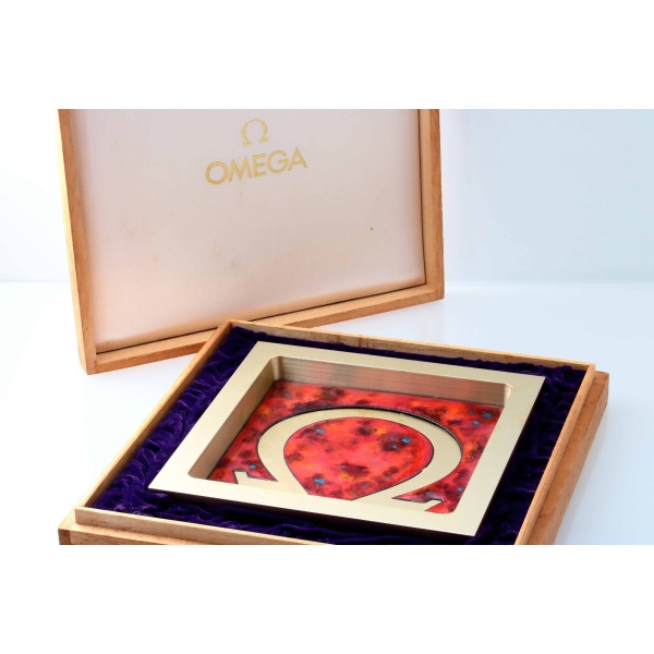 Vintage Omega Red Ceramic Ashtray Rare - Rare Watch Parts