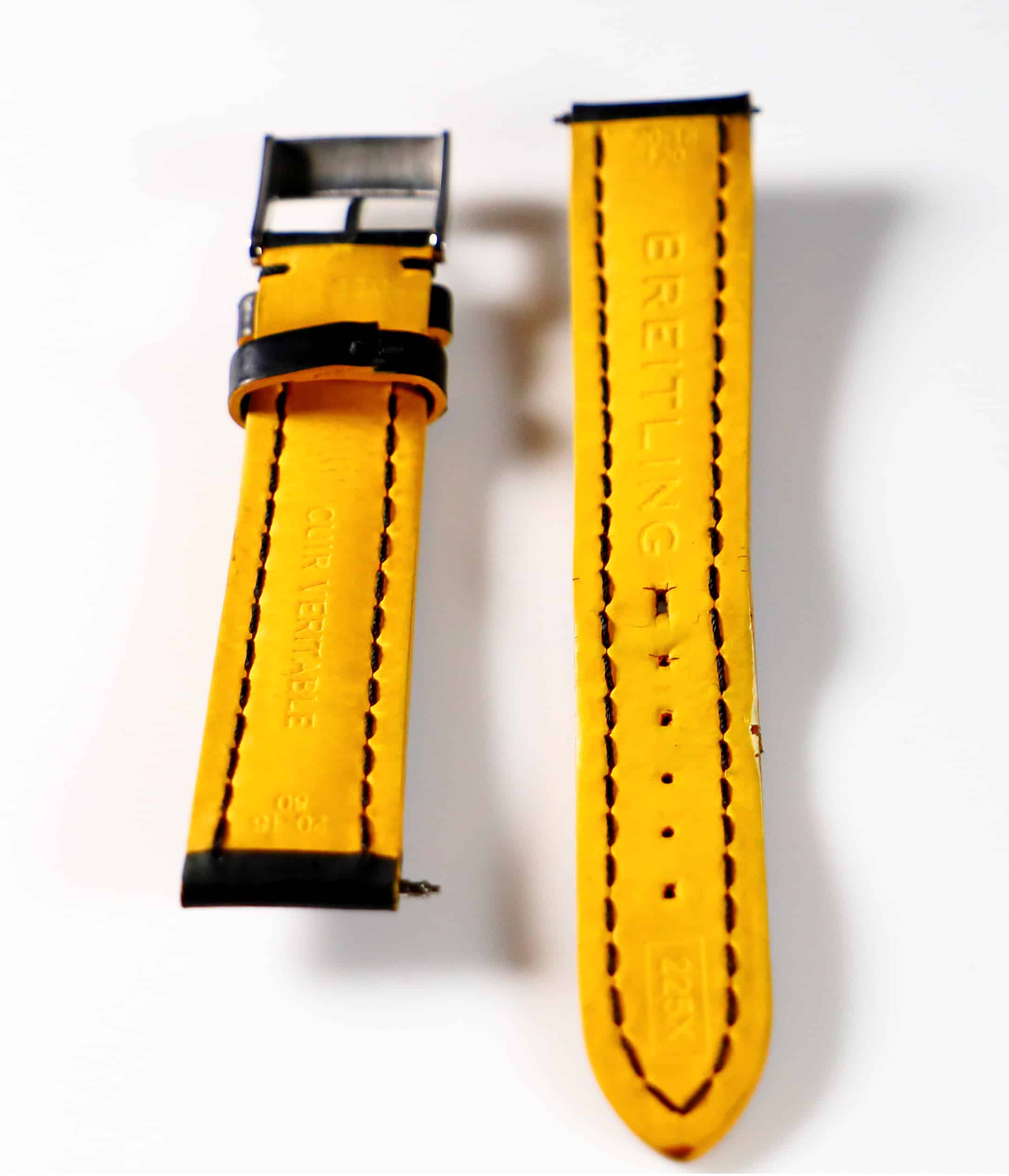 Breitling Superocean 20MM Leather Strap with Breitling Tang BuckleRare