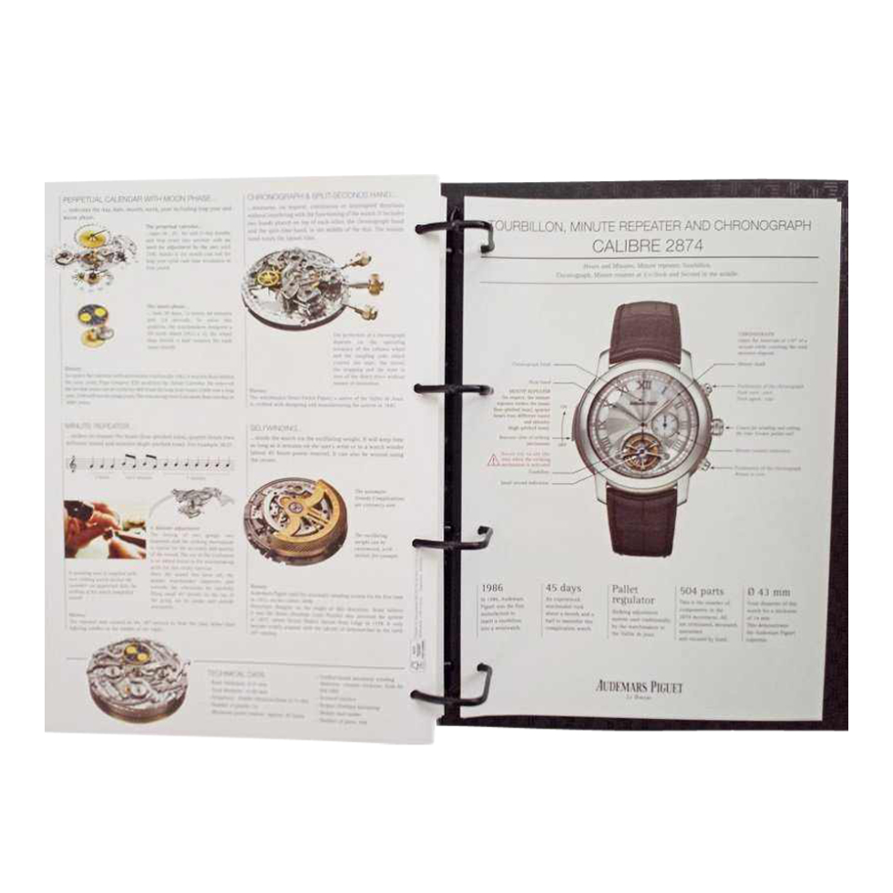 Audemars Piguet Dealer Master Binder Catalog Rare Watch Parts