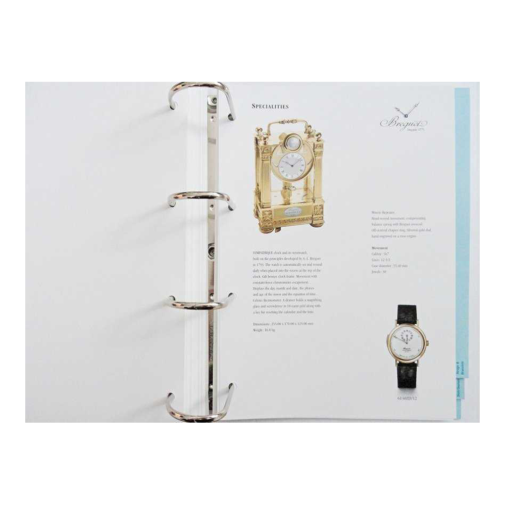 Breguet Authorized Dealer Master Watch Catalog Binder Rare Watch Parts